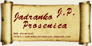 Jadranko Prosenica vizit kartica